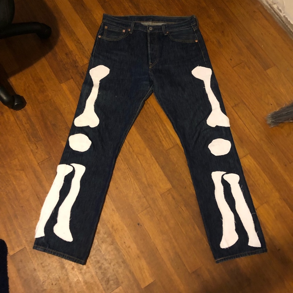 Levi’s custom skeleton bone pant